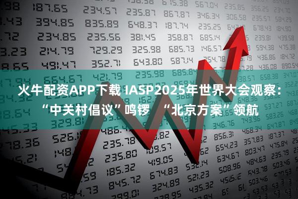 火牛配资APP下载 IASP2025年世界大会观察：“中关村倡议”鸣锣   “北京方案”领航